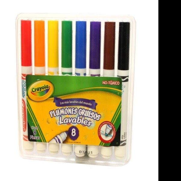 MARCADOR AGUA GRUESO ESTUCHE C8 PZAS LAVABLE CRAYOLA 587808